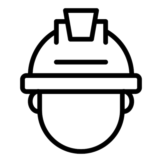 mining man icon outline mining man vector icon for web design isolated on white background