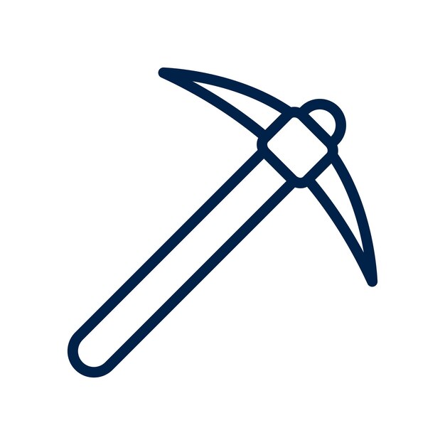 Mining pickaxe vector icon Mining cryptocurrency symbol illustration