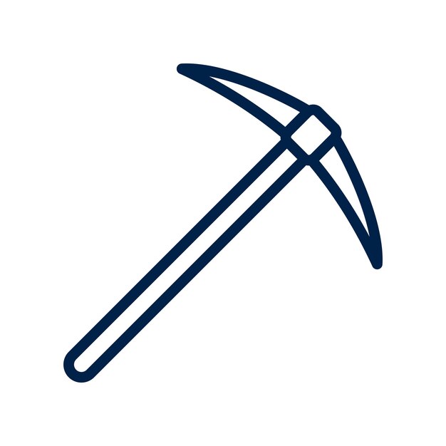 Mining pickaxe vector icon Mining cryptocurrency symbol illustration