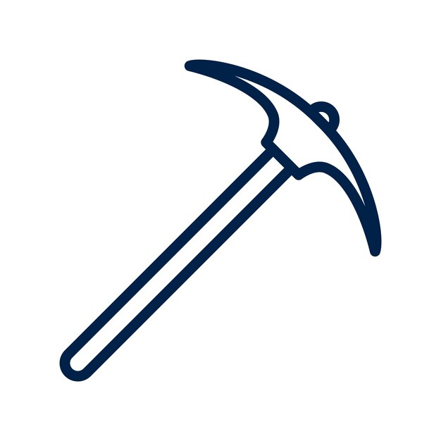 Mining pickaxe vector icon Mining cryptocurrency symbol illustration