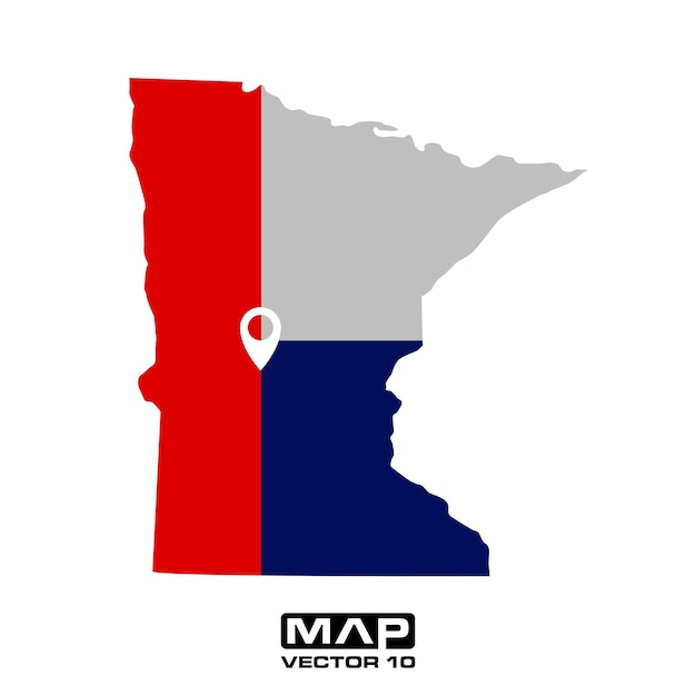 minnesota map vector elements minnesota map vector illustration minnesota map vector template