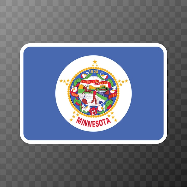 Minnesota state flag Vector illustration