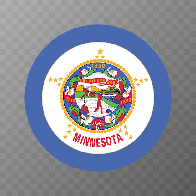 Vector minnesota state flag vector illustration