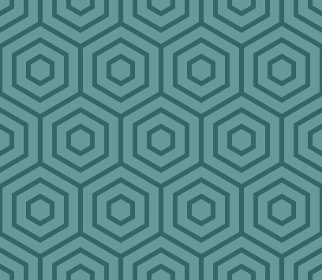 mint abstract seamless pattern with hexagons in vector