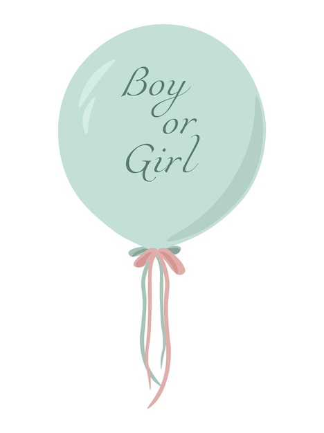 mint balloon for gender reveal party boy or girl