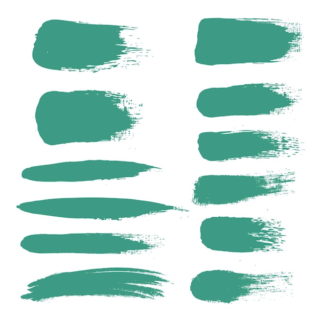 Mint Blot Set With White Background, Vector Illustration