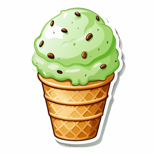 Mint chocolate chip ice cream cone 20