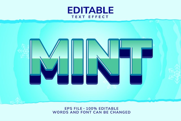 Mint and cool text effect