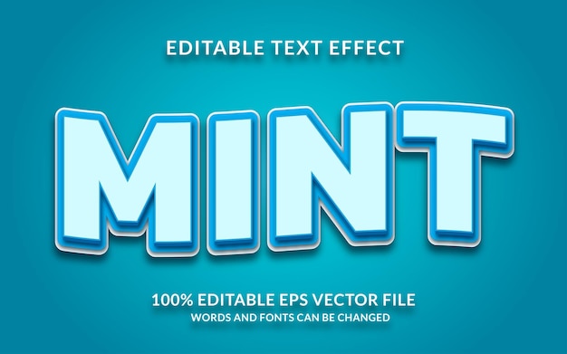 Mint editable text effect