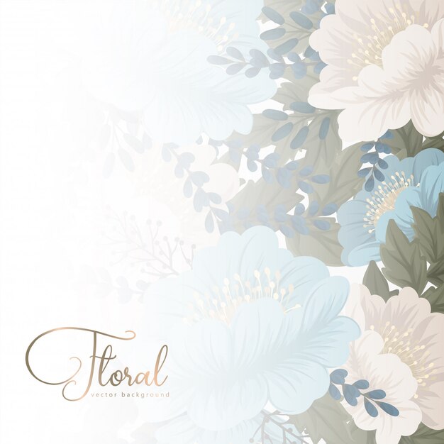 Vector mint green floral background