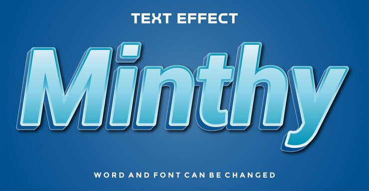 Minthy editable text effect