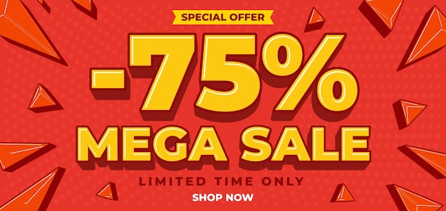 Minus percent mega sale limited time special offer