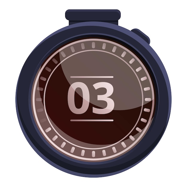 Vettore icona del cronometro minuto vettore cartoon orologio con timer tempo sportivo