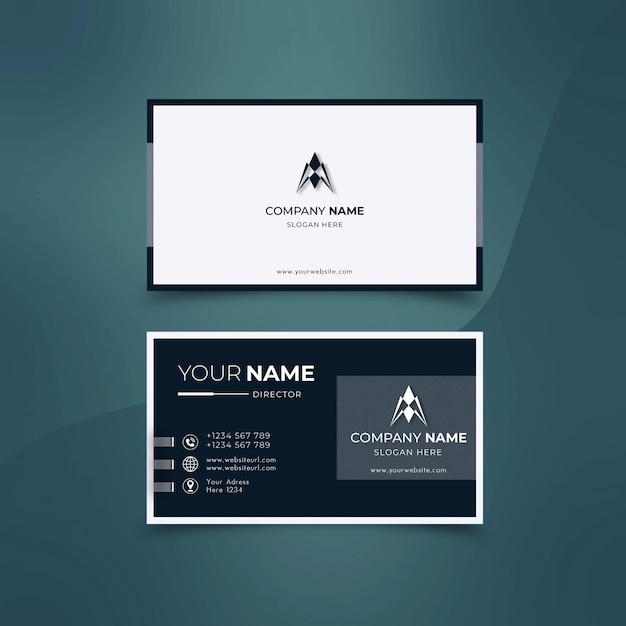 Vector mirage color concept based business card design template