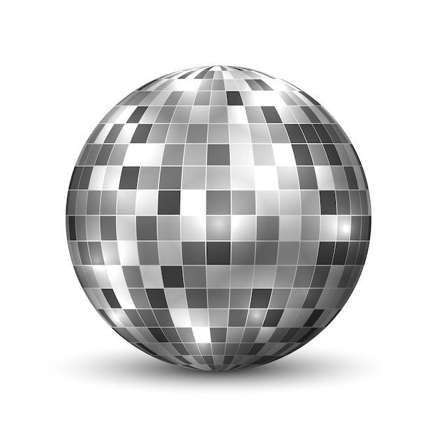 Vector mirror disco ball isolated