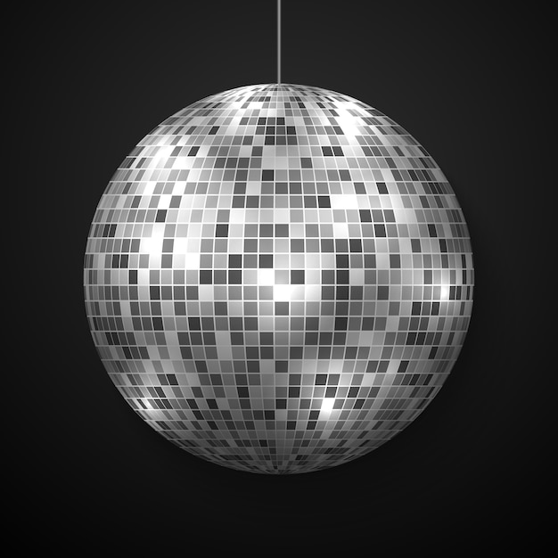 Mirror disco ball isolated.