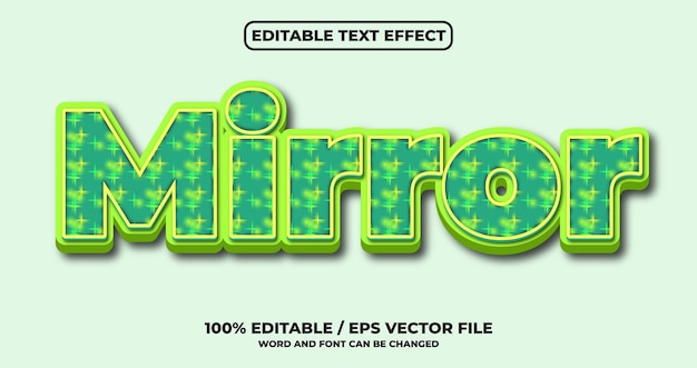 Mirror text effect style