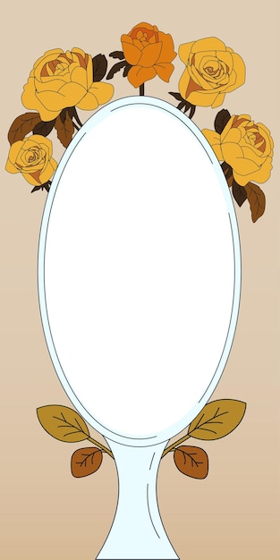 Mirror With Important Messages Written On It With Flowers Around Glass With Crutial Informations With Floral Elements Behind Frame With Plants New Ideas Inside