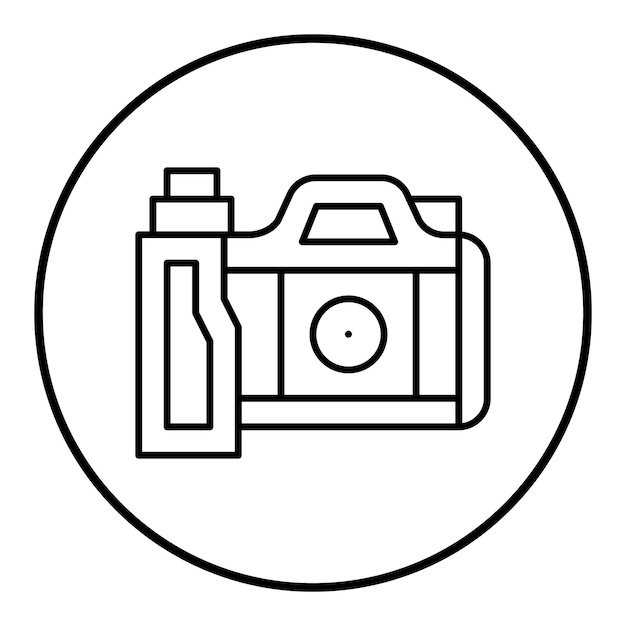 Vector mirrorless camera vector icon can be used for photography iconset