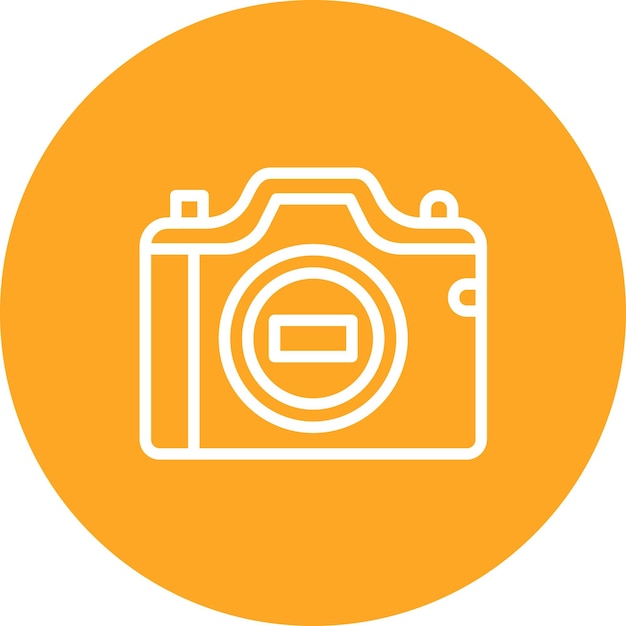 Vector mirrorless camera vector icon illustration of photography iconset