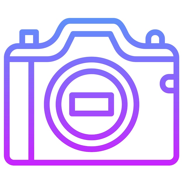 Vector mirrorless camera vector icon illustration of photography iconset