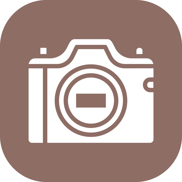 Vector mirrorless camera vector icon illustration of photography iconset