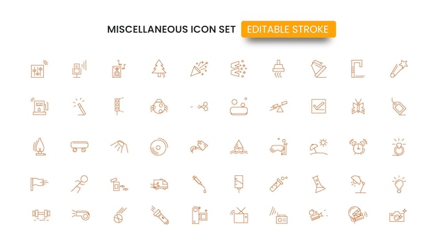 miscellaneous icon set vector