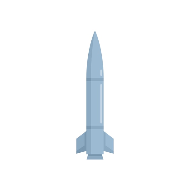 Vector missile aircraft icon flat illustration of missile aircraft vector icon isolated on white background