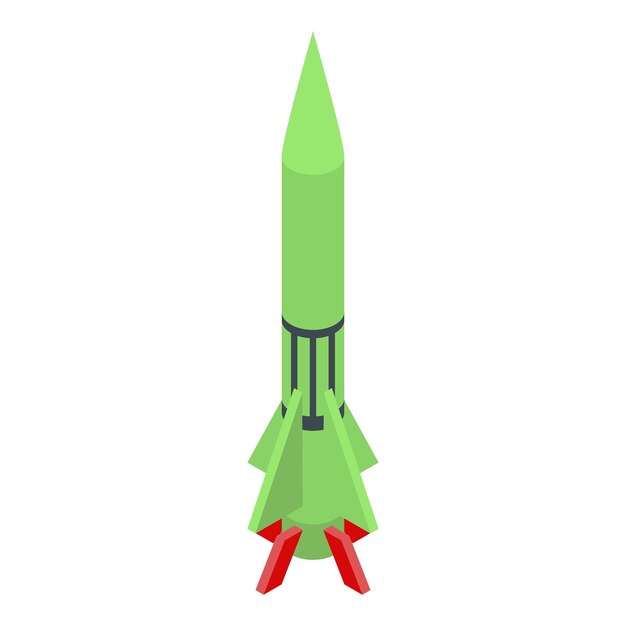 Vettore icona munizioni missilistiche icona vettoriale isometrica delle munizioni missilistiche per il web design isolato su sfondo bianco