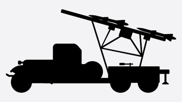 missile car silhouette icon illustration background
