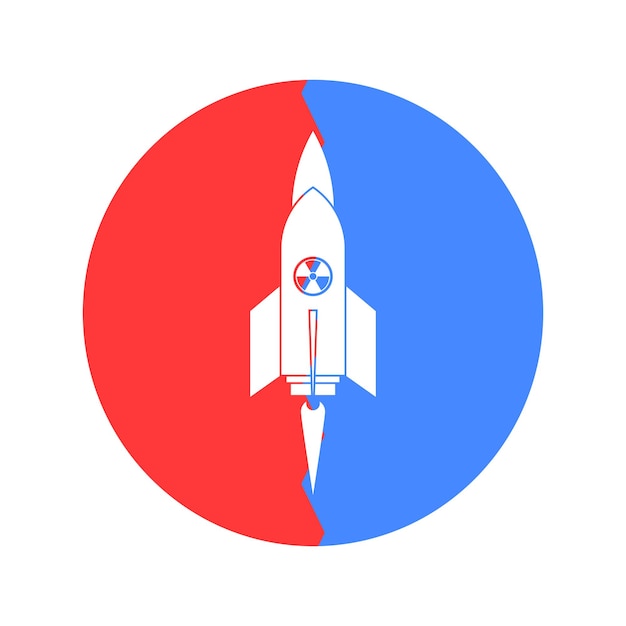 Vector missile icon illustration