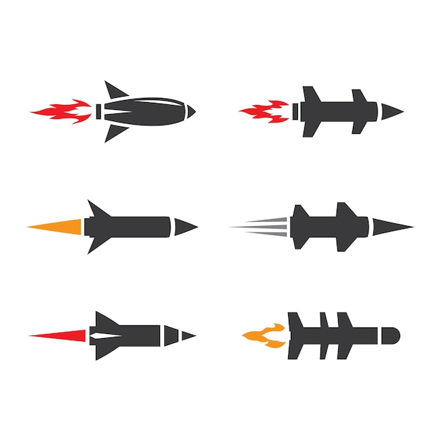 Progettazione dell'illustrazione delle immagini del logo del missile