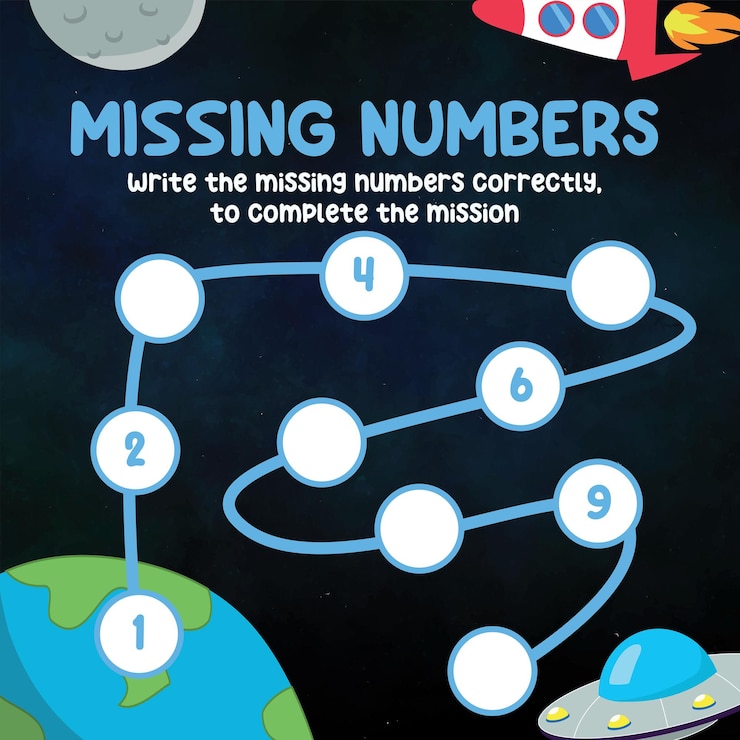 Vector missing numbers write the answer correctly count and write activity vector file