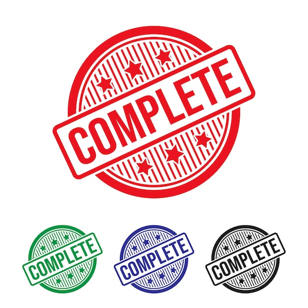 Mission Complete Rubber stamp Design vector illustration