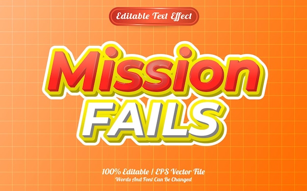 Mission fails text effect