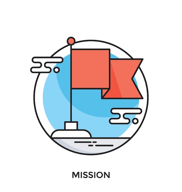 Vector mission flat vector icon