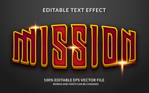 Mission text effect