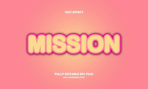 mission text effect