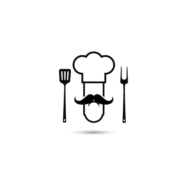 Mister barbecue bbq chef logo disegno vettoriale illustrazione