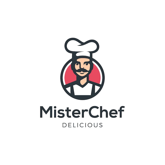 Vector mister chef logo design