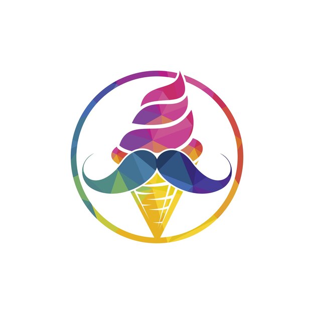 Mister ice cream vector logo design