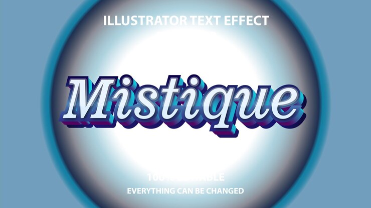 Vector mistique 편집 가능한 텍스트 효과