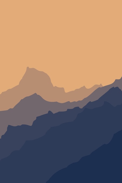 Vector misty valley wallpaper