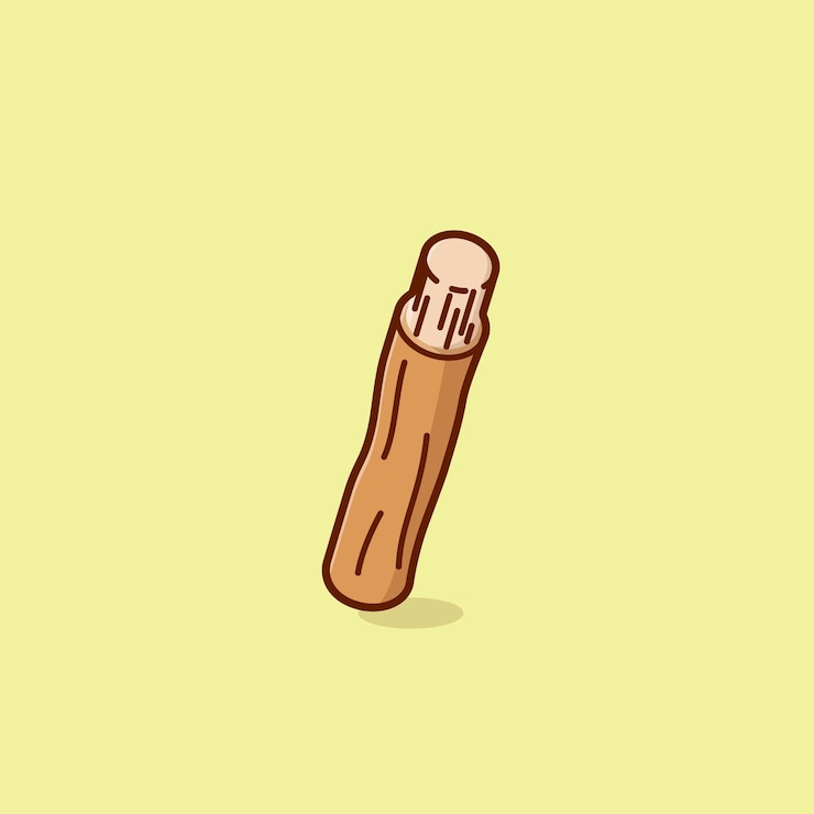 Vector miswak organic natural toothbrush cartoon vector illustration islamic holiday concept icon isolated