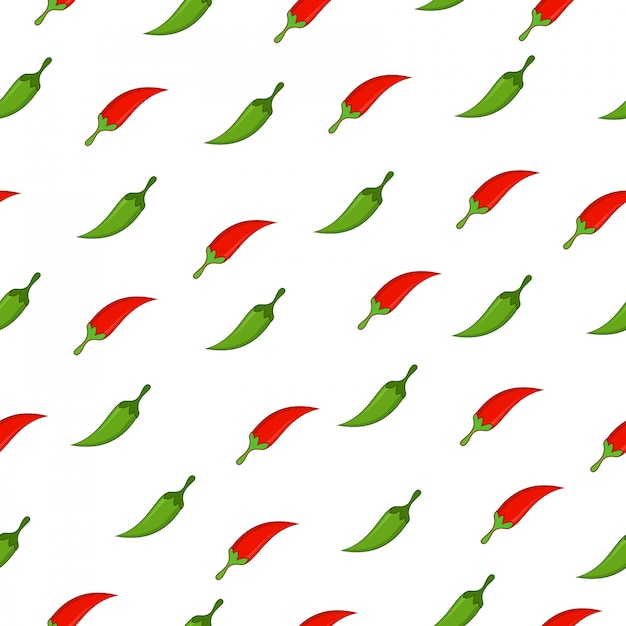 Mix chili summer market seamless pattern