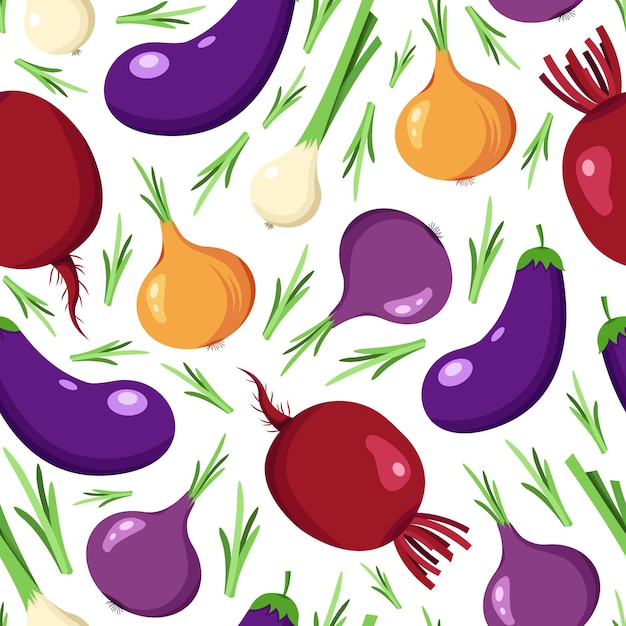 Vector mix of colourful vegetables