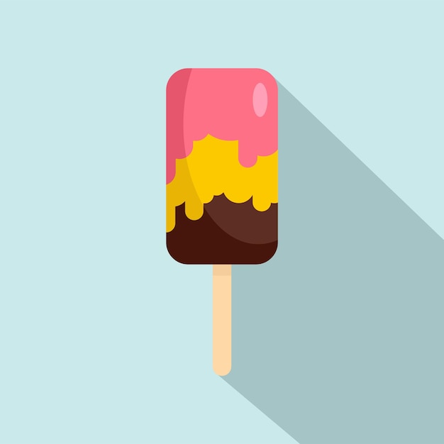 Иконка смеси мороженого Плоская иллюстрация векторной иконки смеси мороженого для веб-дизайна