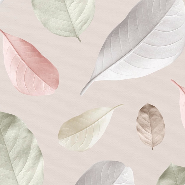 Vector mix of pastel leaves design resource