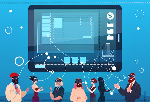 mix race people group using gadgets chat social network communication concept