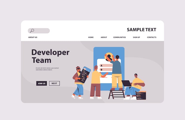Vector mix race 网络开发人员团队创建程序代码应用开发软件编程概念复制空间